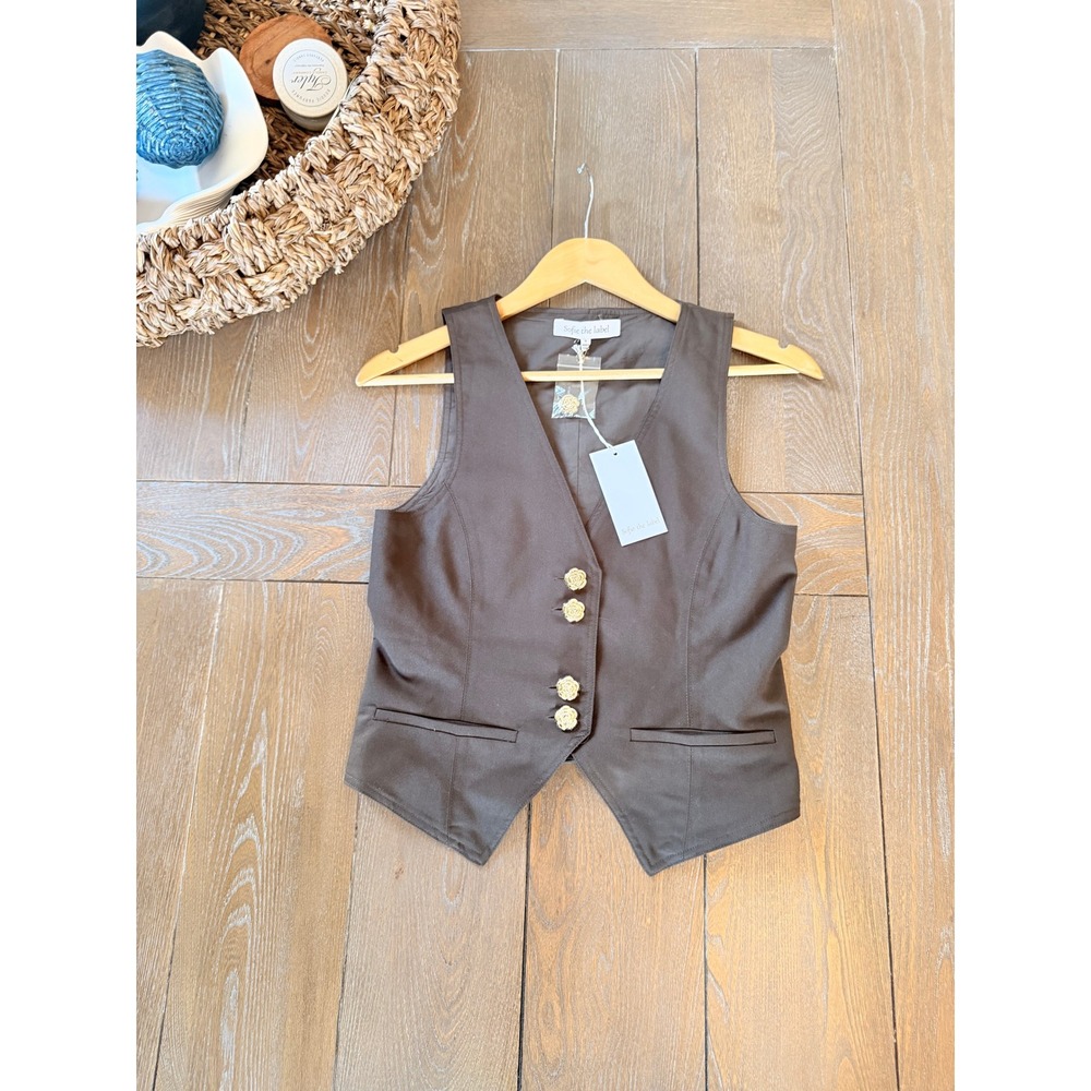 Sofie the Label Tailored Vest Women Brown Small